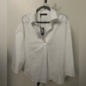 PIETRO BRUNELLI POPLIN MATERNITY SHIRT SIZE M